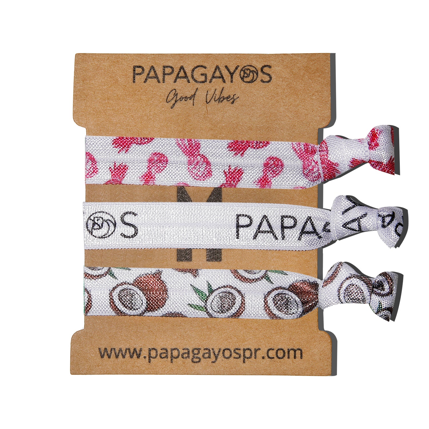 Papagayos Hair Ties & Bracelet Style #3 - Papagayos