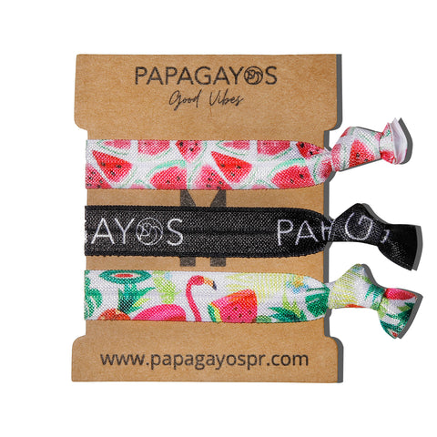 Papagayos Hair Ties & Bracelet Style #4 - Papagayos