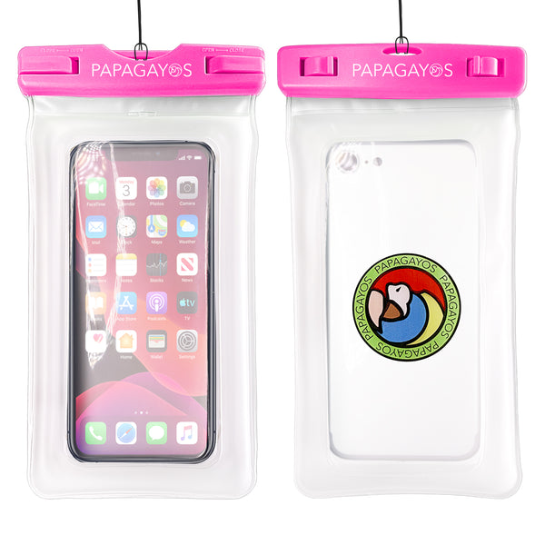 Waterproof Phone Pouch (Frosted Clear Pink) - Papagayos