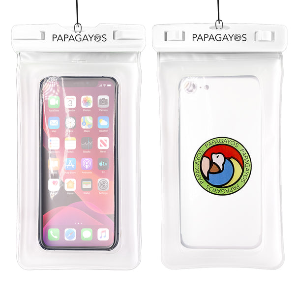 Waterproof Phone Pouch (Frosted Clear White) - Papagayos