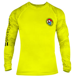 Papagayos Mens Long Sleeve UPF30 Rashguard (Yellow) - Papagayos