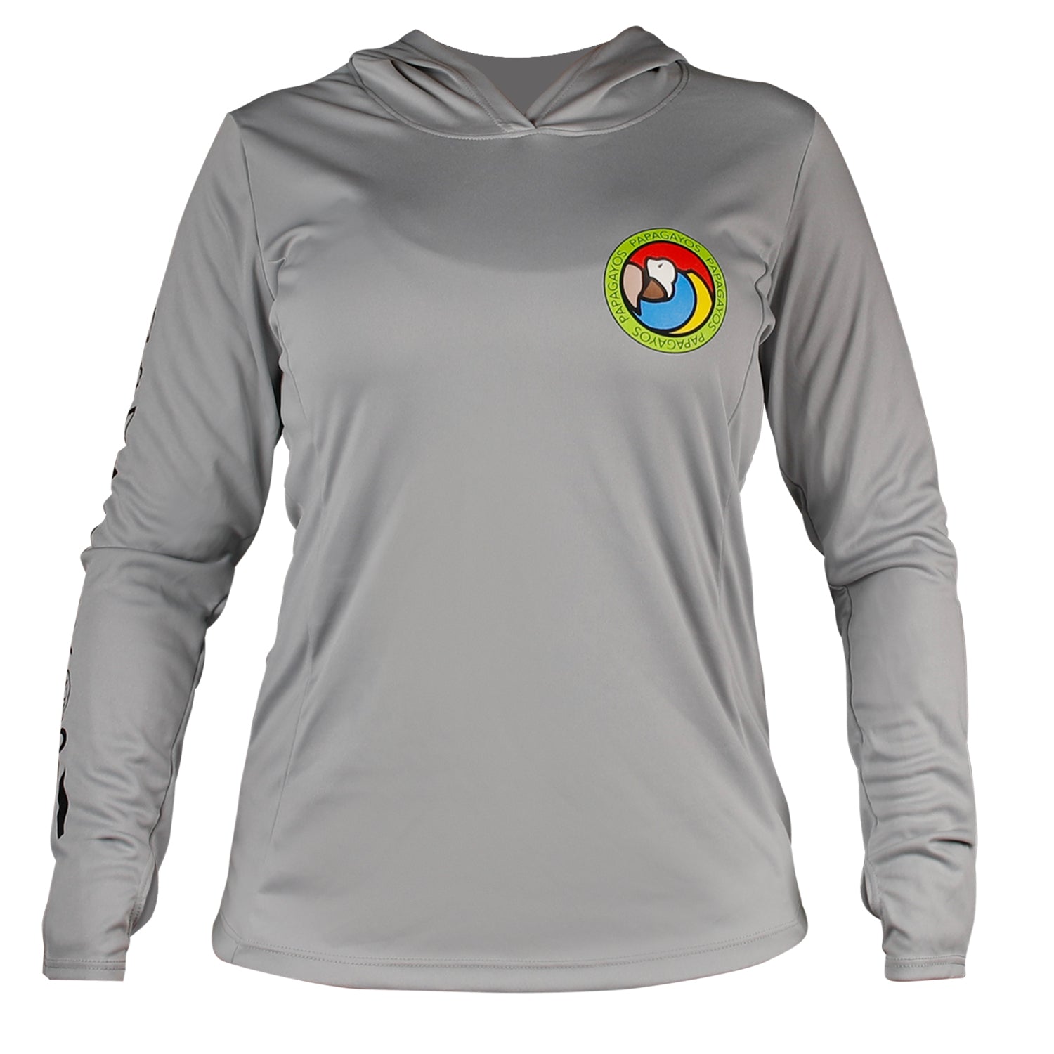 Papagayos Women Long Sleeve UPF 50 Hoodie Rashguard (Grey) - Papagayos