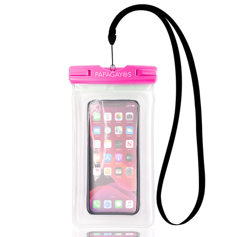 Waterproof Phone Pouch (Frosted Clear Pink) - Papagayos